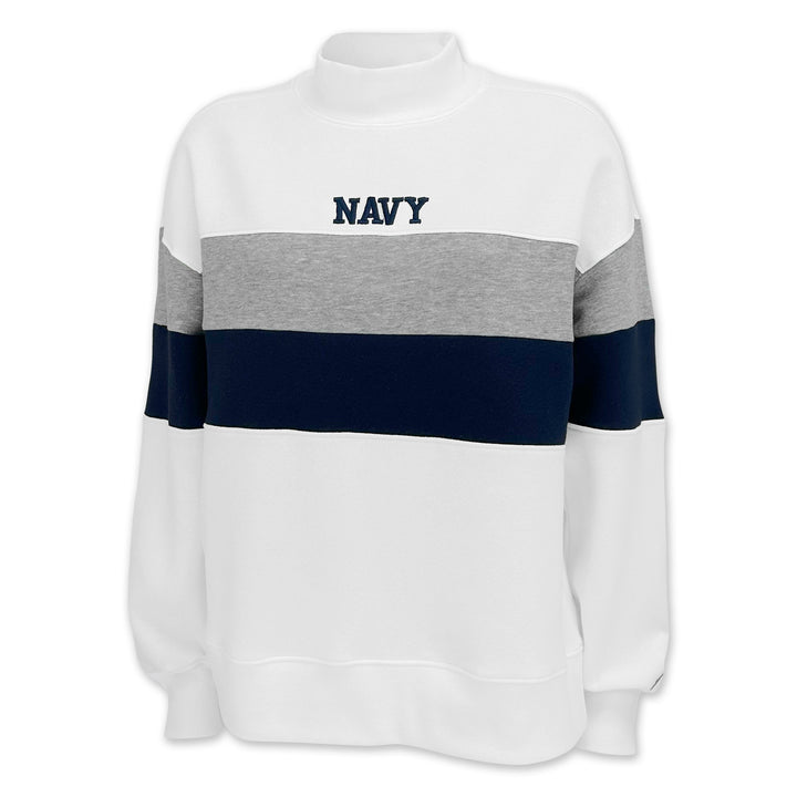 Navy Women's Striped Mock