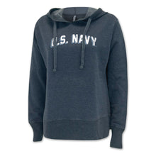 Load image into Gallery viewer, Navy Ladies Distressed Arch Hood (Navy)