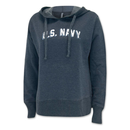 Navy Ladies Distressed Arch Hood (Navy)
