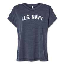 Load image into Gallery viewer, Navy Ladies Distressed Arch T-Shirt (Navy)