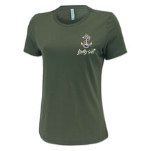 Load image into Gallery viewer, Navy Lady Vet Left Chest Logo Ladies T-Shirt