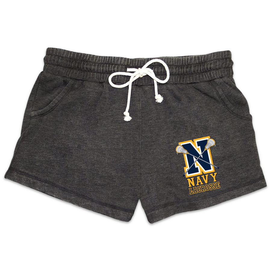 Navy Ladies Lax Logo Rally Short