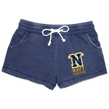 Load image into Gallery viewer, Navy Ladies Lax Logo Rally Short