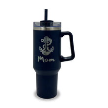 Load image into Gallery viewer, Navy Mom 40oz Stainless Steel Travel Mug (Navy Blue)