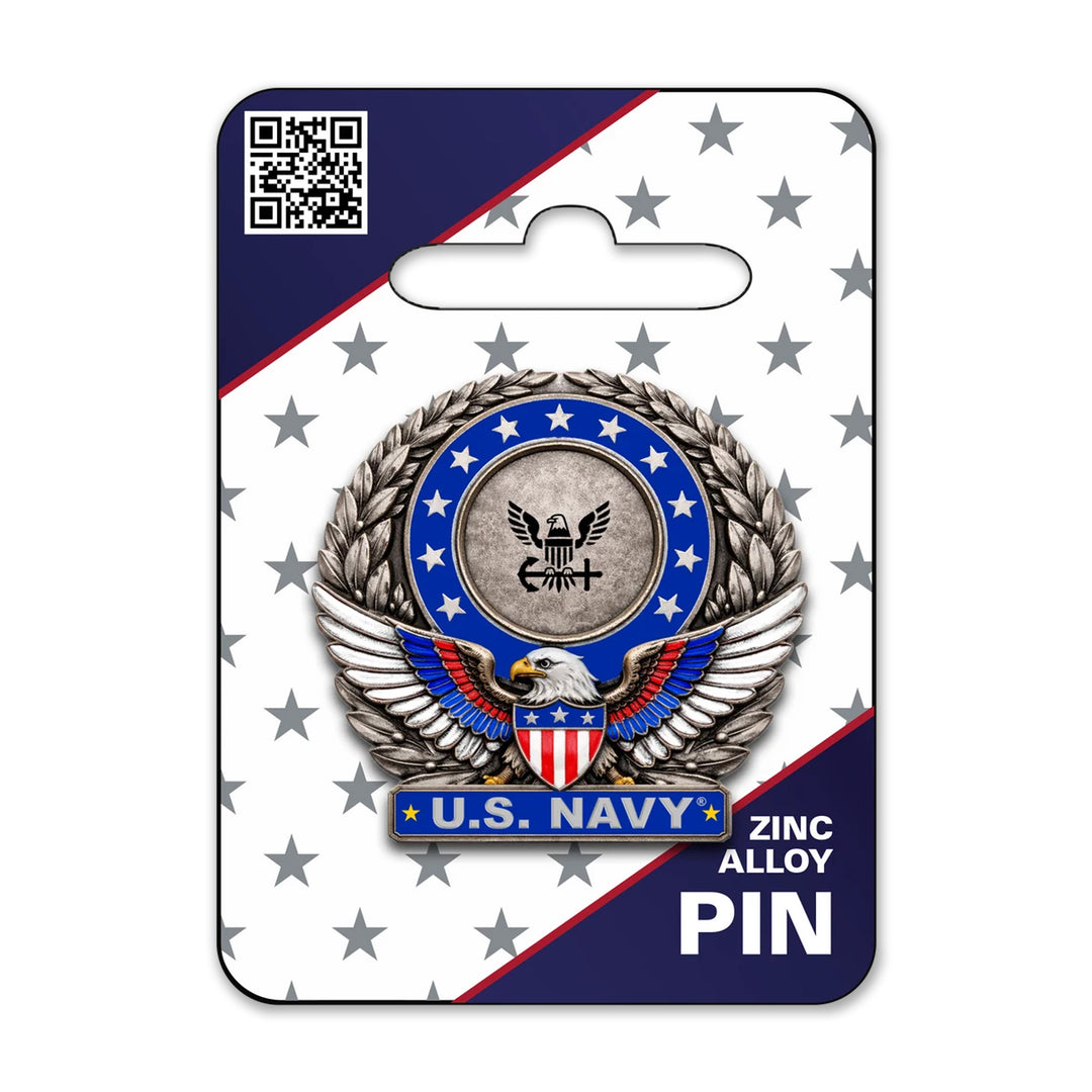 Navy Proud Eagle Pin