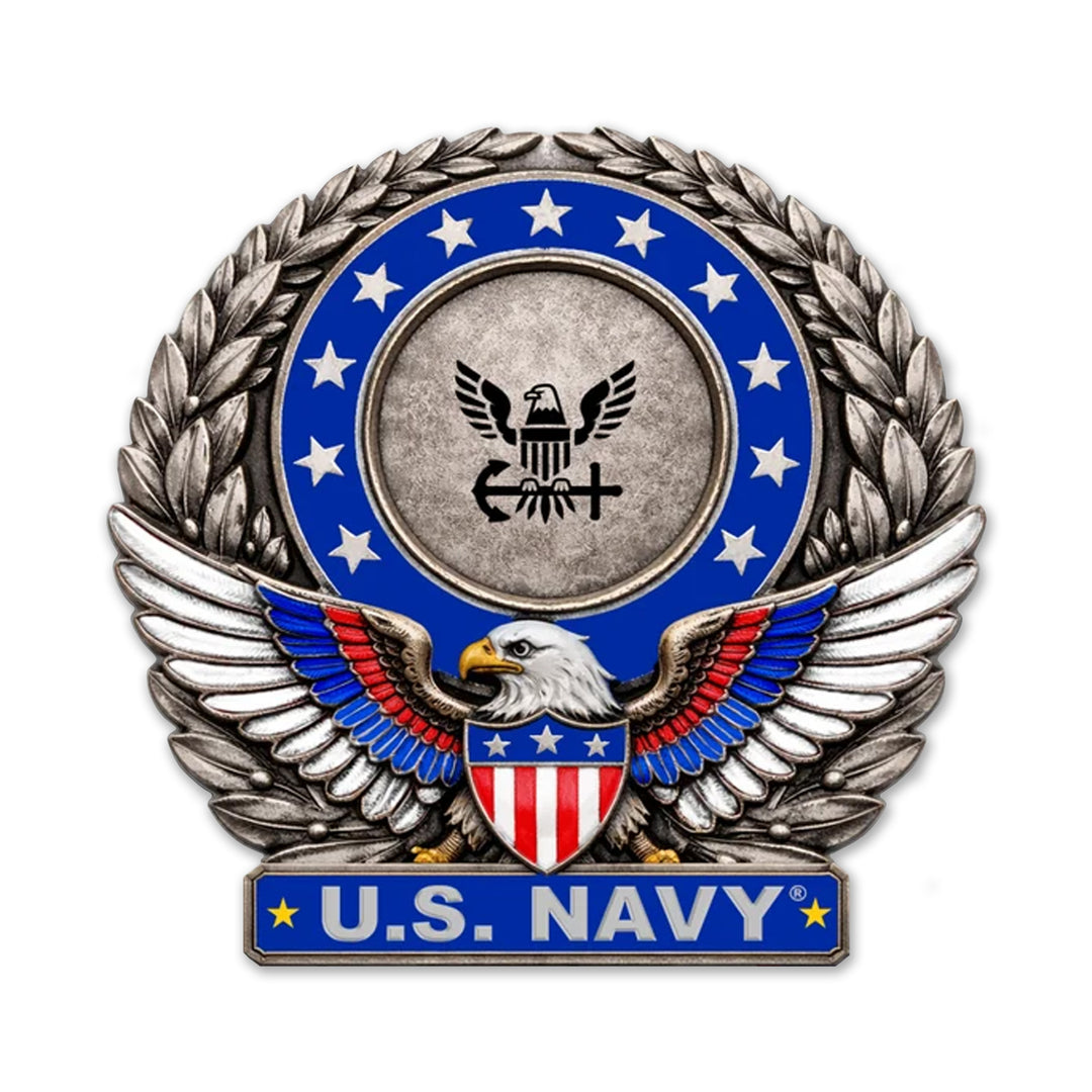 Navy Proud Eagle Pin