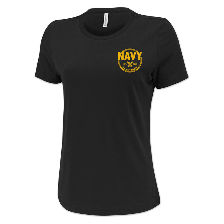 Navy Retired Ladies T-Shirt