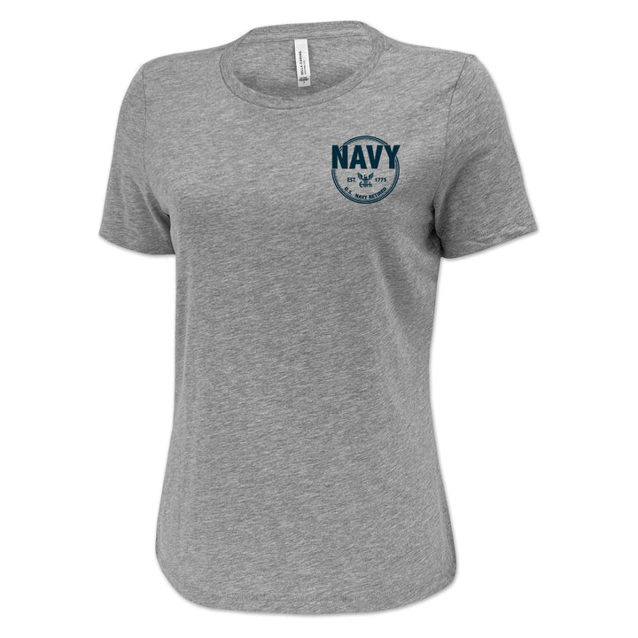 Navy Retired Ladies T-Shirt