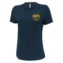 Load image into Gallery viewer, Navy Retired Ladies T-Shirt