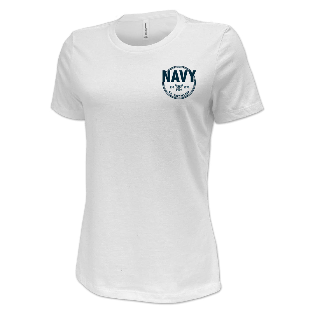 Navy Retired Ladies T-Shirt
