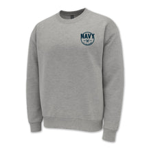 Load image into Gallery viewer, Navy Retired Left Chest Crewneck