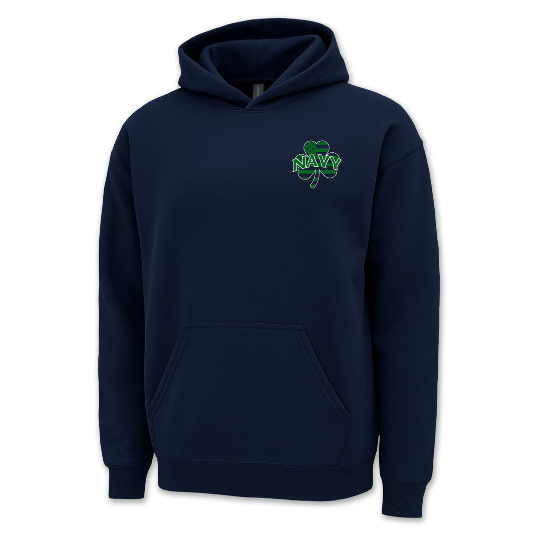 Navy Shamrock Hood