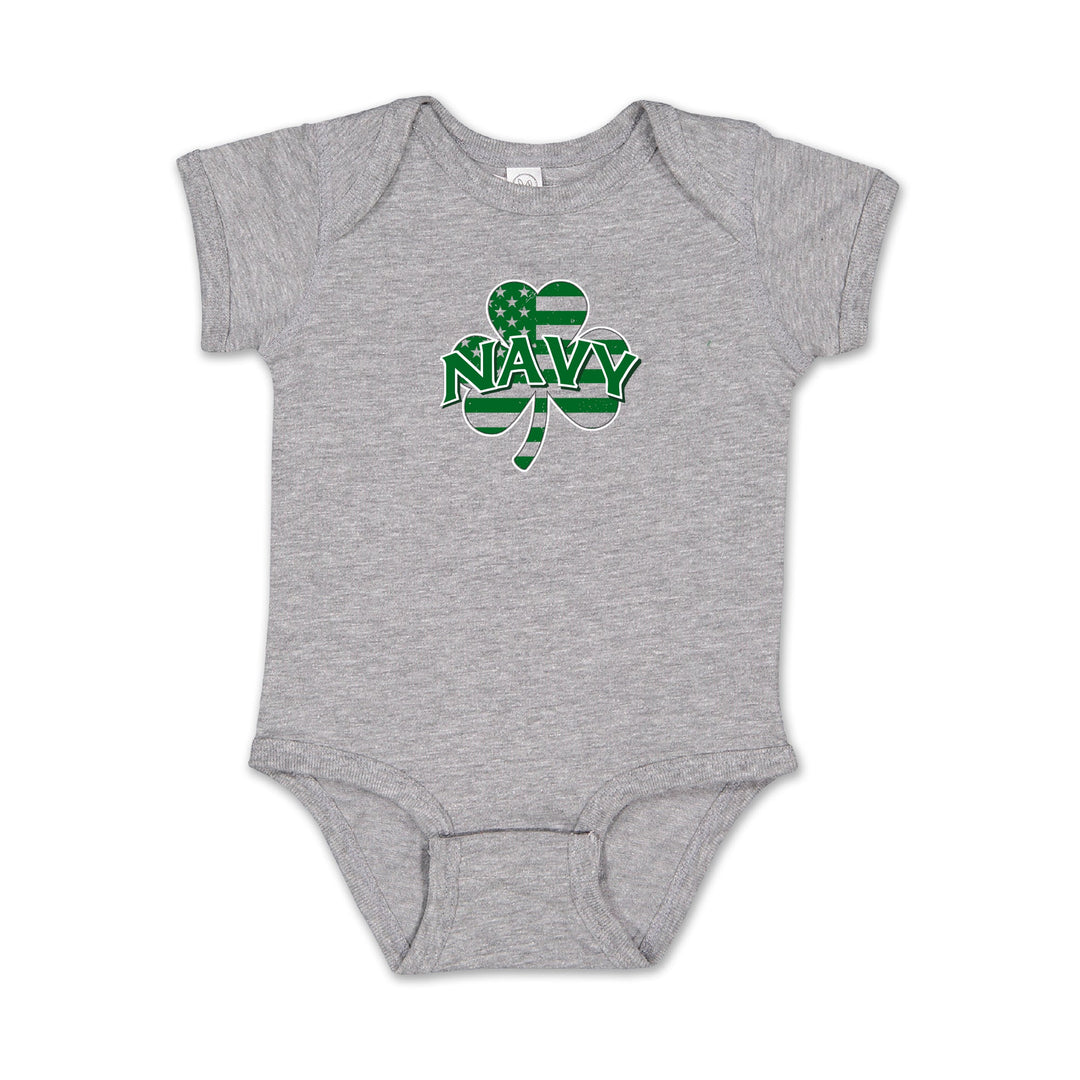 Navy Shamrock Infant Romper