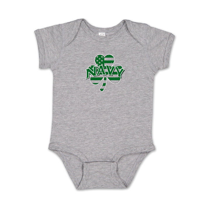 Navy Shamrock Infant Romper