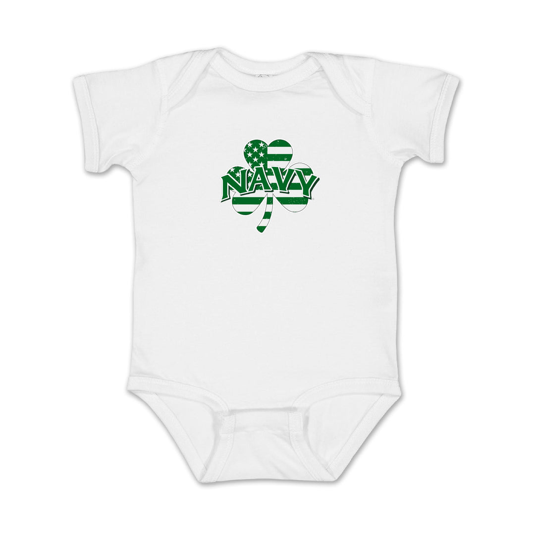 Navy Shamrock Infant Romper