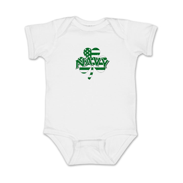 Navy Shamrock Infant Romper