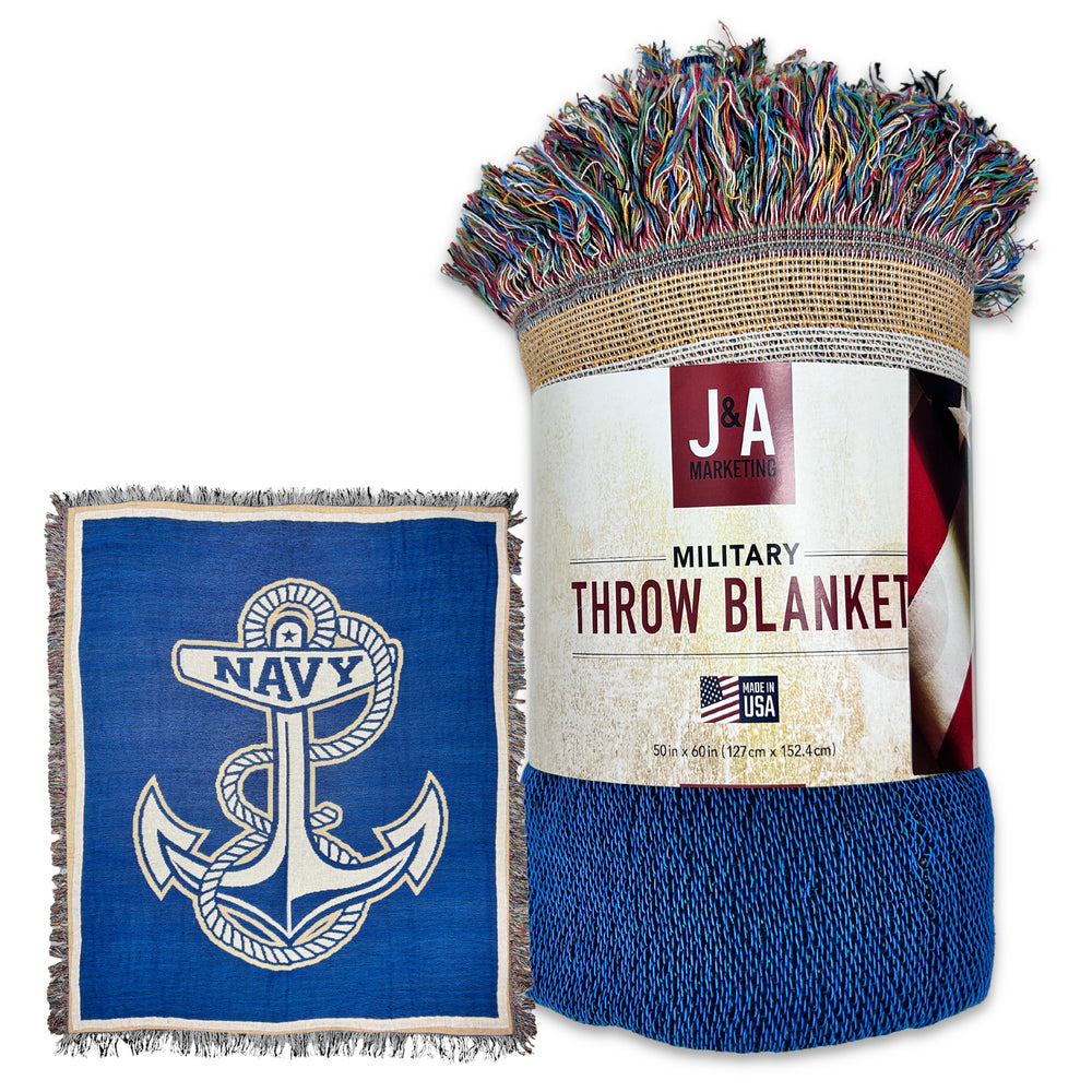 Navy Knit Blanket (Navy)