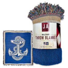 Load image into Gallery viewer, Navy Knit Blanket (Navy)
