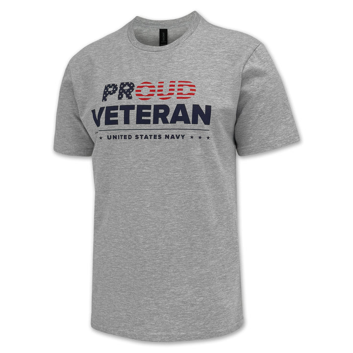 Navy Proud Veteran T-Shirt (Grey)
