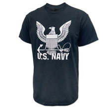 Load image into Gallery viewer, Navy Reflective Logo T-Shirt (Charcoal)