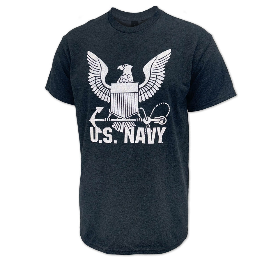 Navy Reflective Logo T-Shirt (Charcoal)