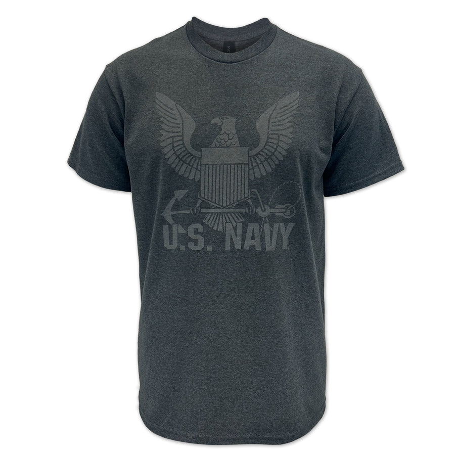 Navy Reflective Logo T-Shirt (Charcoal)