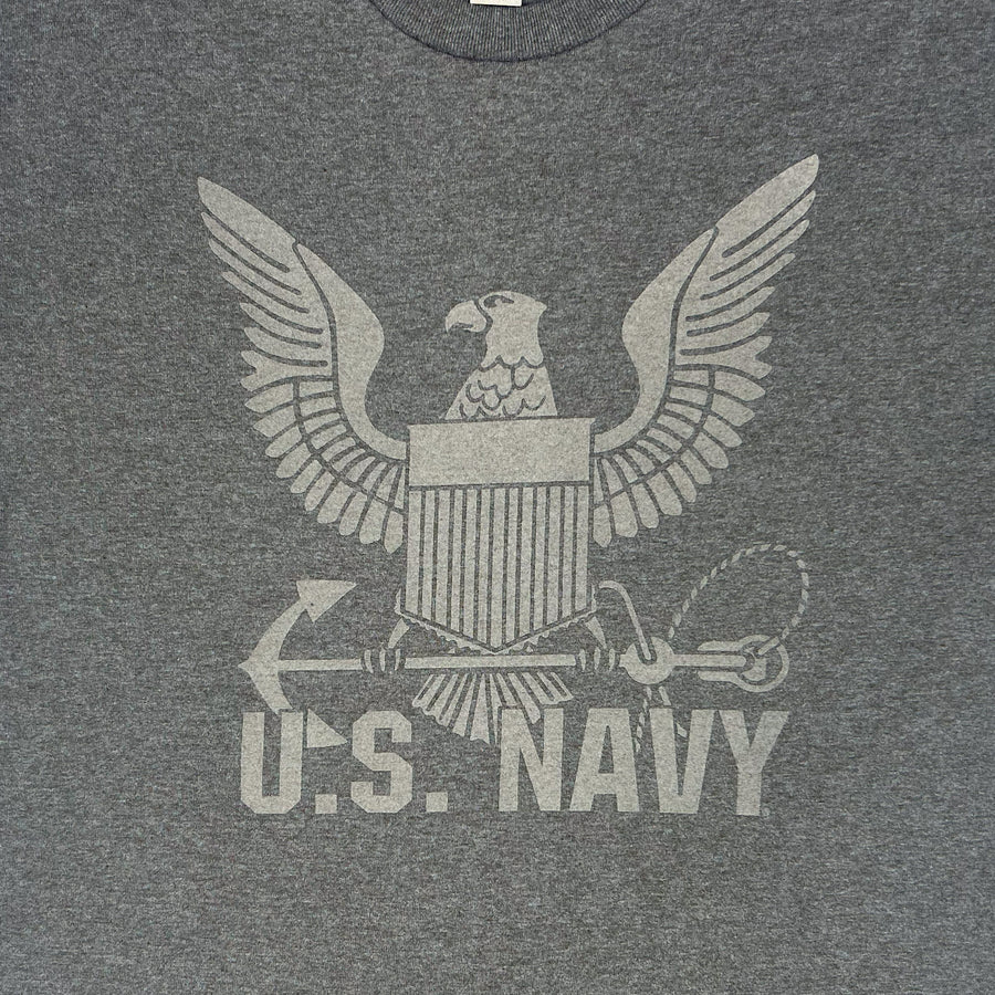 Navy Reflective Logo T-Shirt (Charcoal)