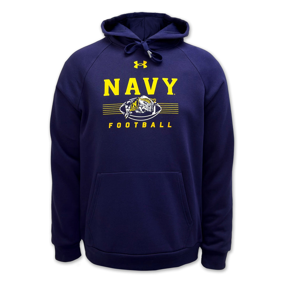 Navy Under Armour Football Rival Fleece Hood (Navy)