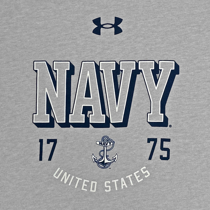 Navy Under Armour 1775 Performance Cotton T-Shirt (Grey)