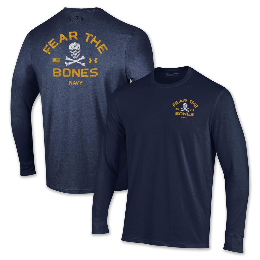 Navy Under Armour 2-Sided Fear the Bones Long Sleeve T-Shirt (Navy)