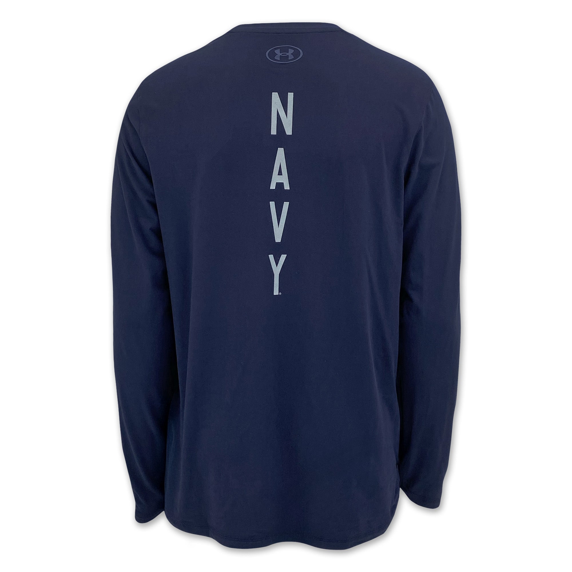 Navy Under Armour Anchor Silent Service Spine Long Sleeve T-Shirt