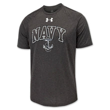 Load image into Gallery viewer, Navy Under Armour Arch Anchor Tech T-Shirt (Grey)