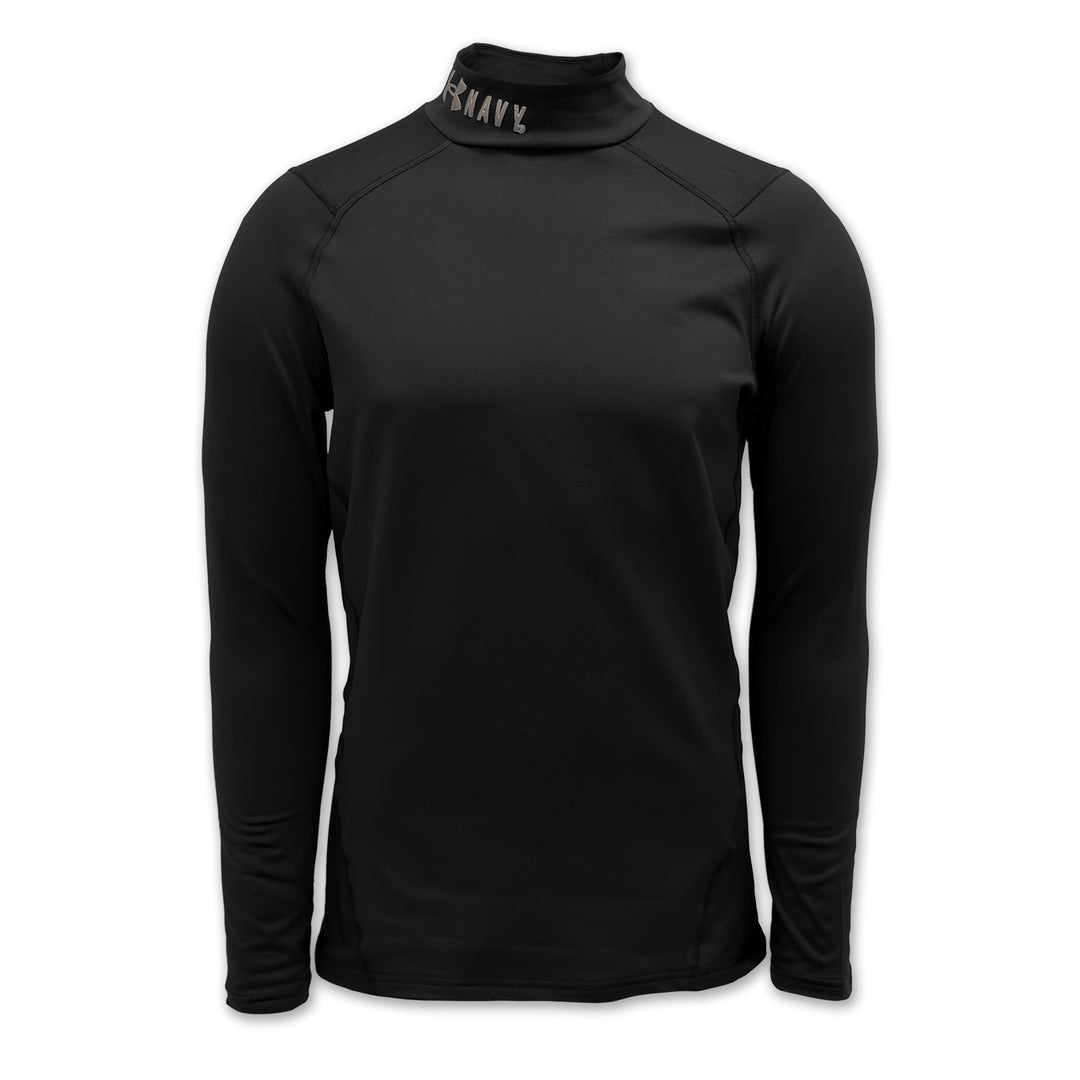 Navy Under Armour ColdGear Fitted Mock (Black)