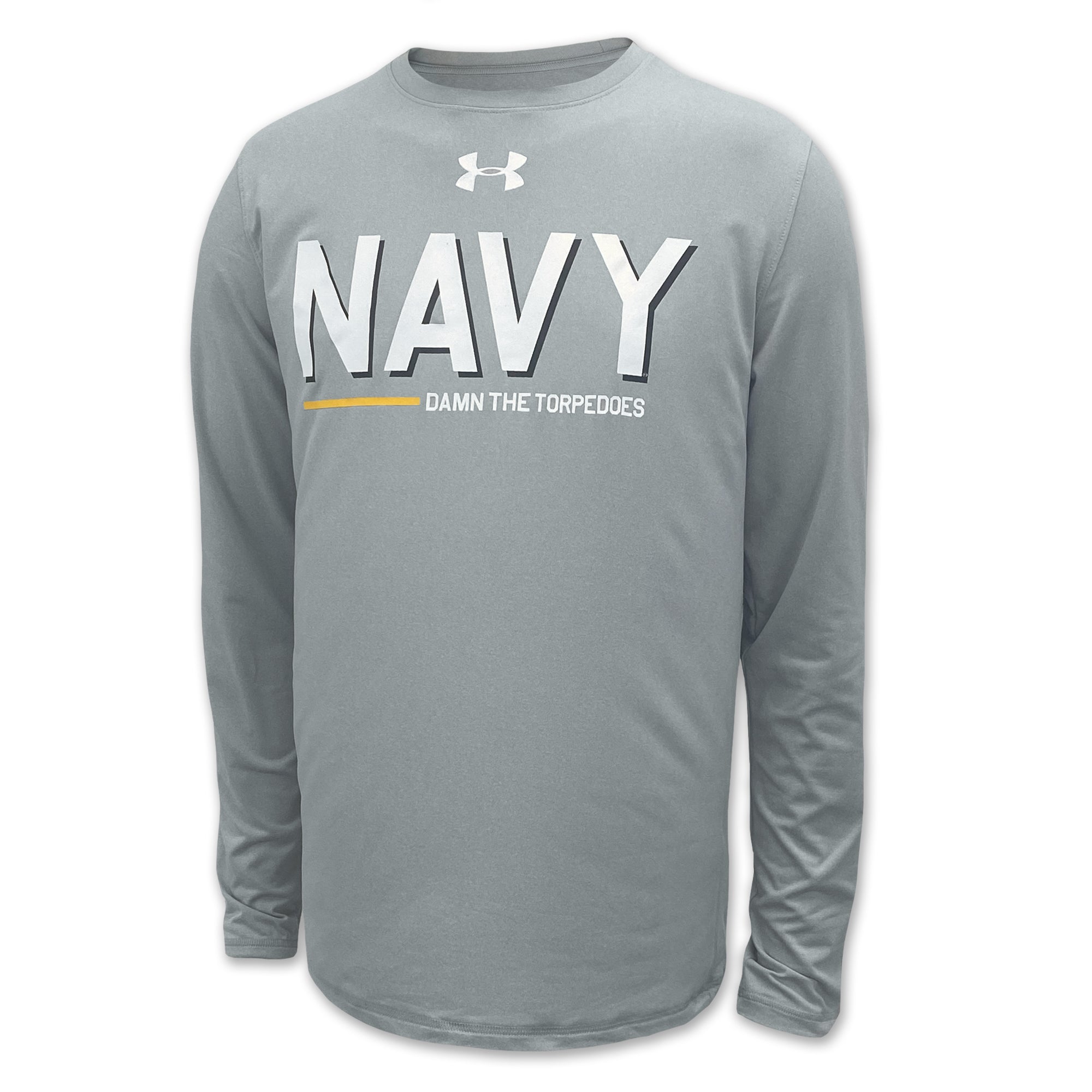 Navy Under Armour Damn the Torpedoes Ship Long Sleeve T-Shirt