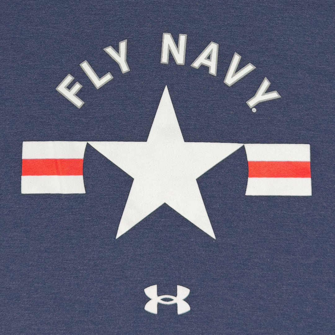 Navy Under Armour Fly Navy Icon Long Sleeve Hood (Navy)