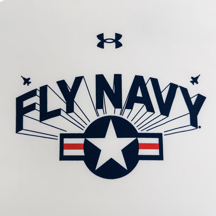Navy Under Armour Fly Navy Tech T-Shirt (White)