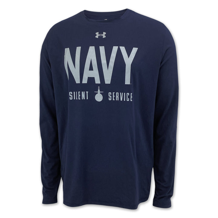 Navy Under Armour Silent Service Tech Long Sleeve T-Shirt (Navy)