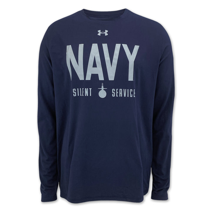 Navy Under Armour Silent Service Tech Long Sleeve T-Shirt (Navy)
