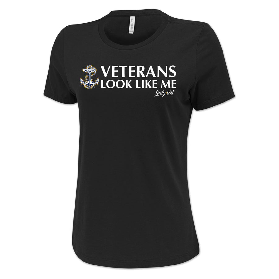 Navy Vet Looks Like Me Ladies T-Shirt