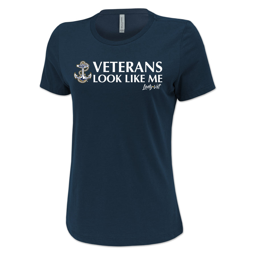 Navy Vet Looks Like Me Ladies T-Shirt