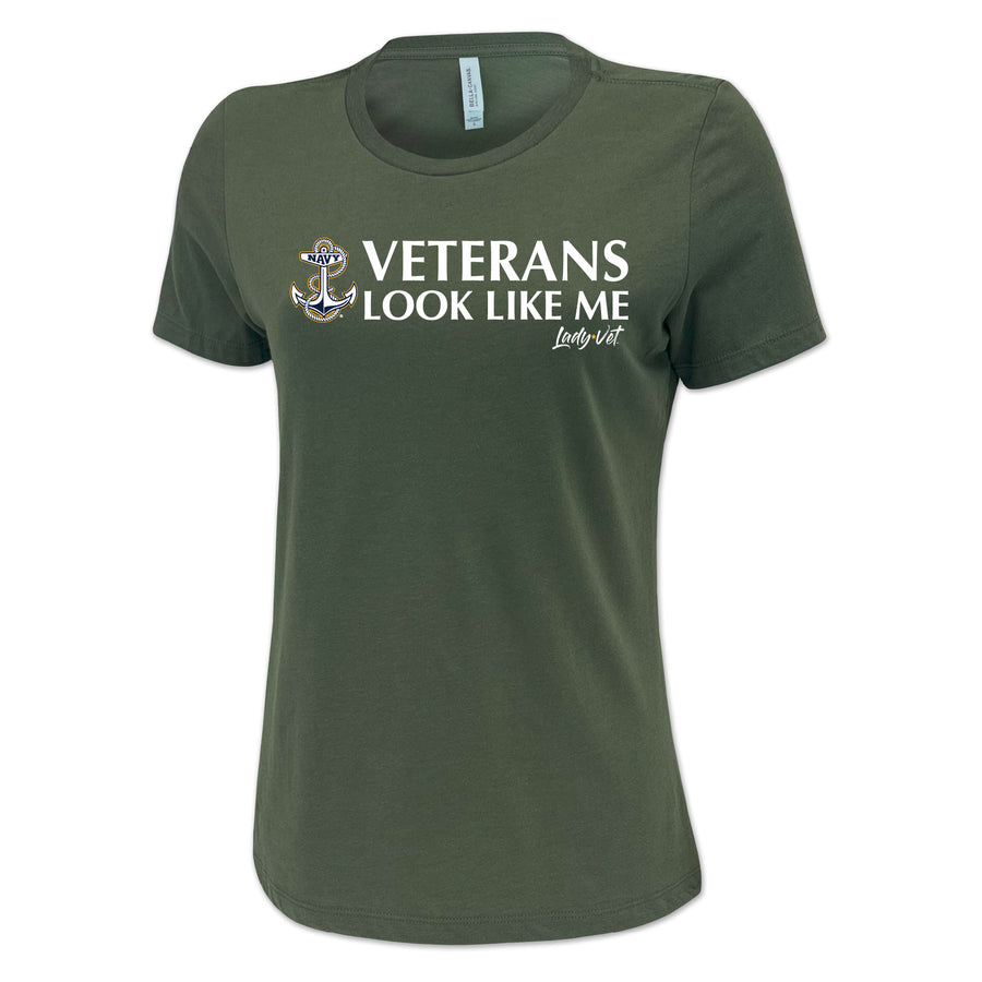 Navy Vet Looks Like Me Ladies T-Shirt