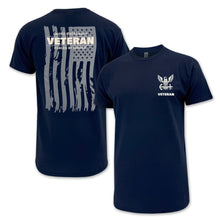 Load image into Gallery viewer, Navy Veteran Flag T-Shirt (Navy)