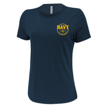 Load image into Gallery viewer, Pick Your Design Navy Ladies T-Shirt (Navy)