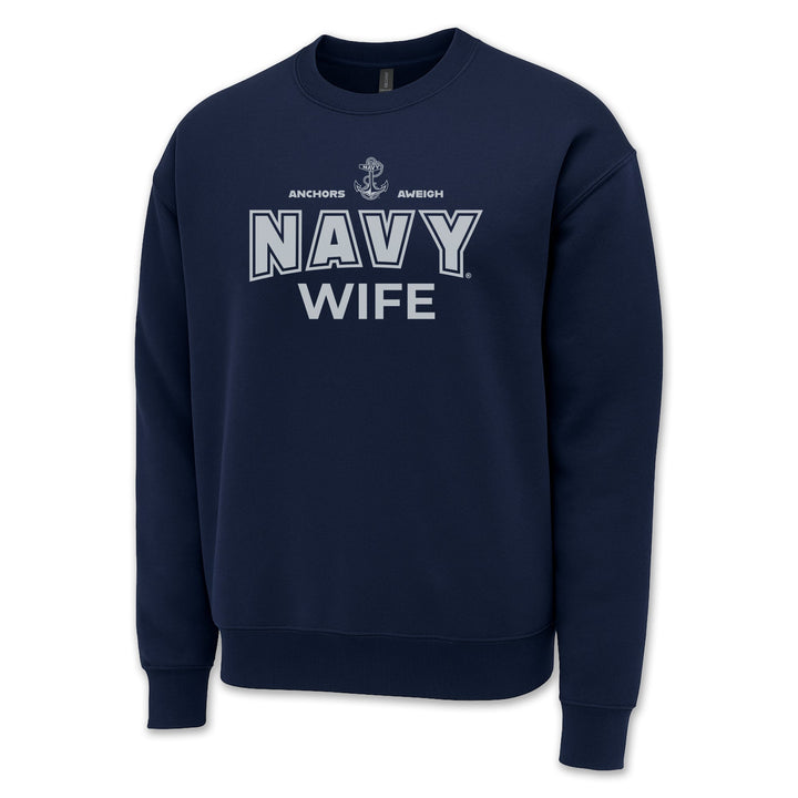 Navy Wife Crewneck (Navy)