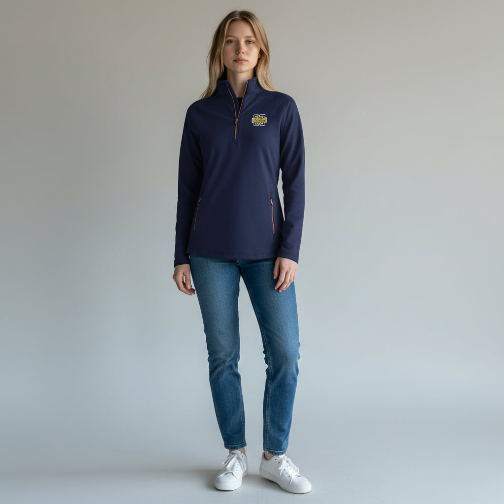 Navy Women's Columbia Outward Nine 1/4 Zip Pullover* – Navy Gear