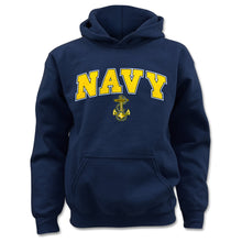 Load image into Gallery viewer, Navy Youth Arch Anchor Hood (Navy)