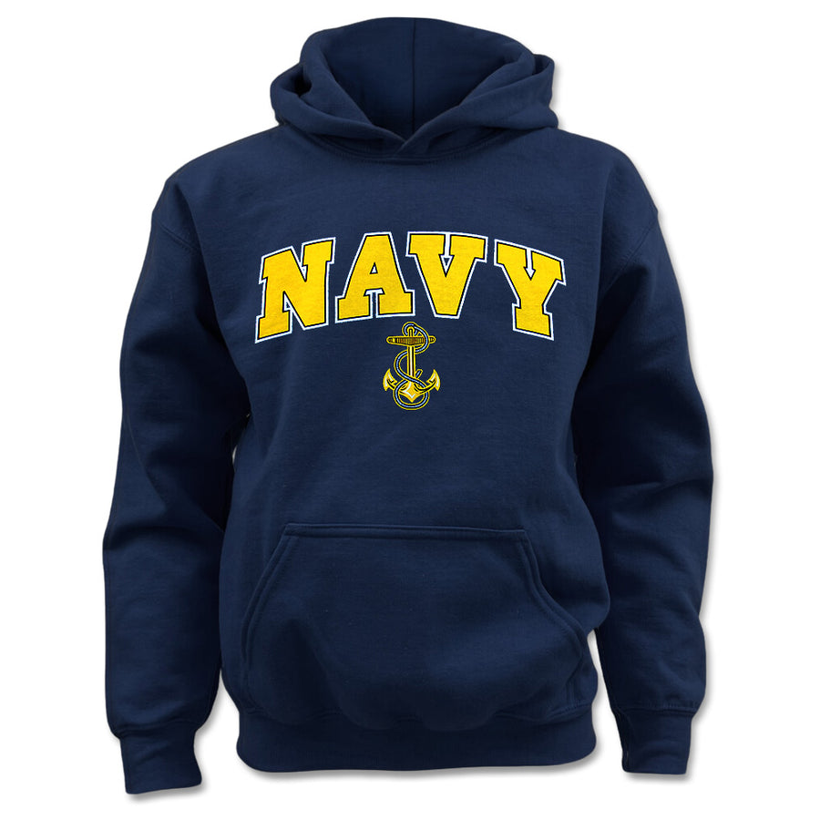 Navy Youth Arch Anchor Hood (Navy)