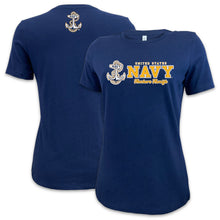 Load image into Gallery viewer, Navy Ladies Duo T-Shirt