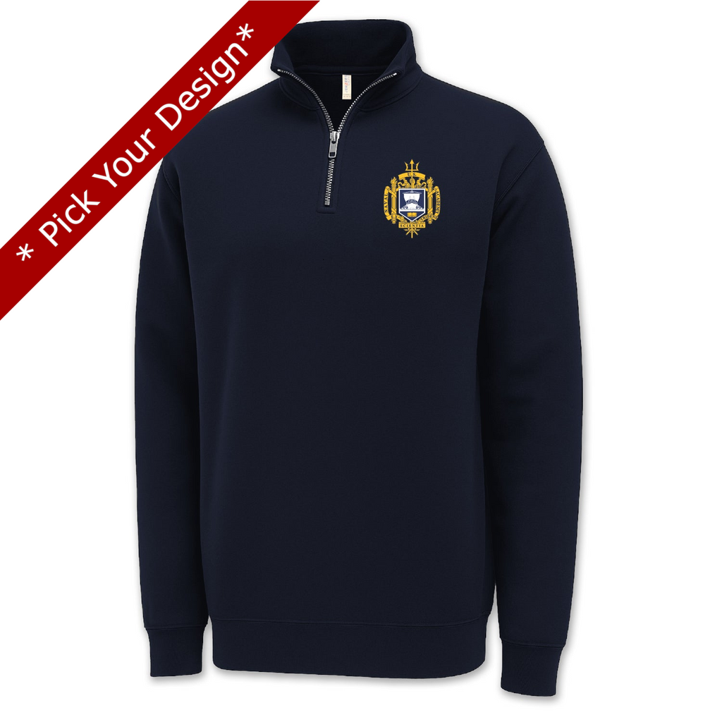 Pick Your Design USNA 1/4 Zip Sweatshirt