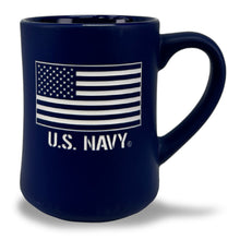 Load image into Gallery viewer, Navy American Flag MK Etched Mug (Blue)